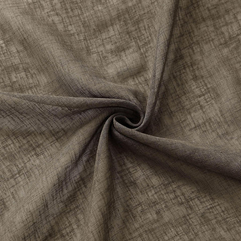 B01 Linen Textured Airy Sheer Curtain Pinch Pleat - Cololeaf -- #8 Stone Grey