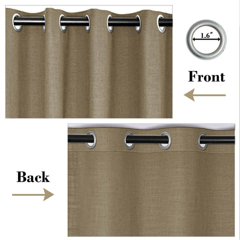 1908 Linen Blend Breathable & Natural Curtain Nickle Grommet - Cololeaf -- #1 Beige White