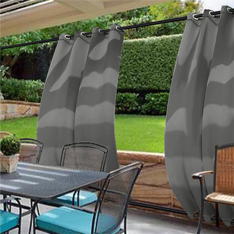 Rose Outdoor Curtains Waterproof Thermal Insulated Blackout Grommets At The Top and Bottom 1 Panel