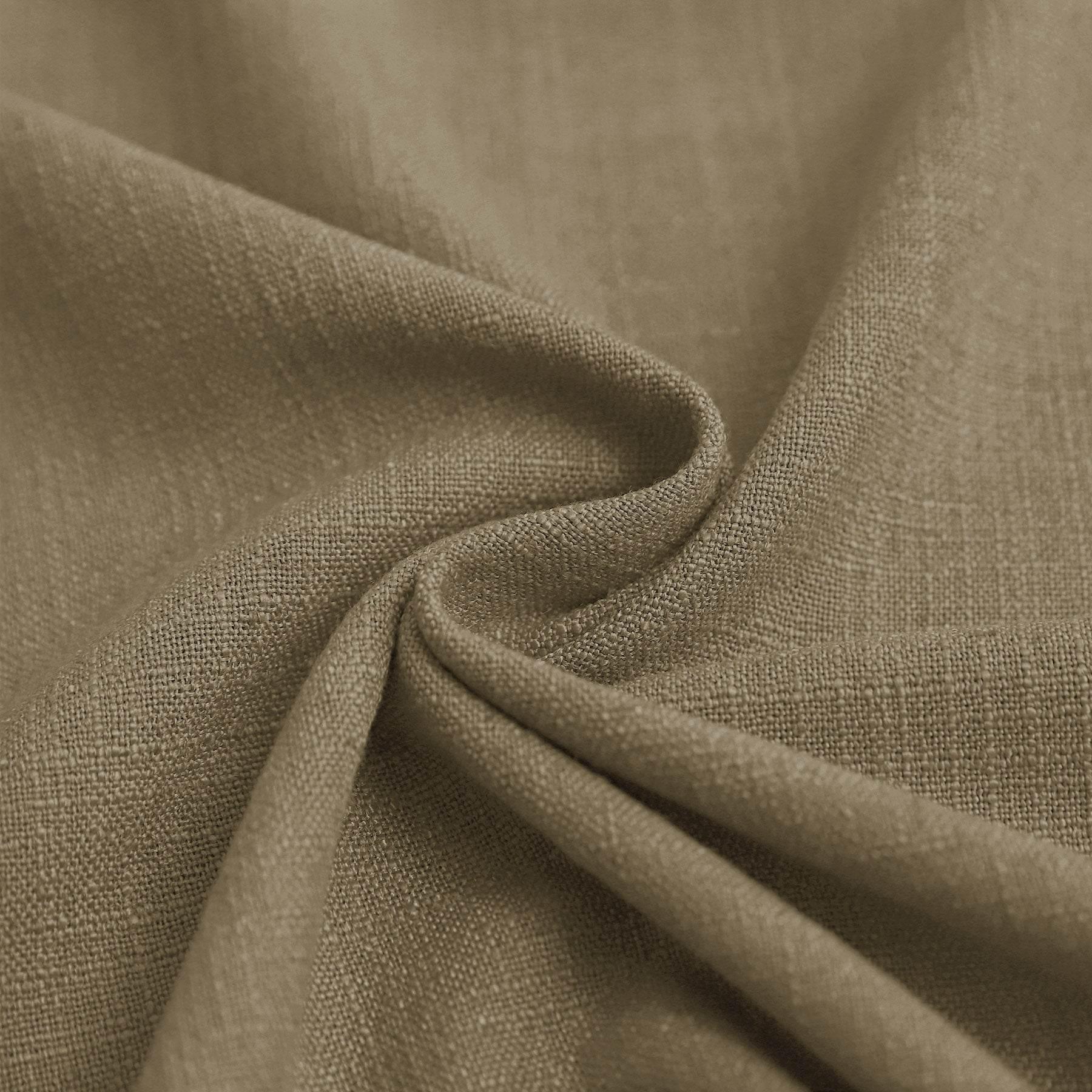 1908 Linen Blend Breathable & Natural Curtain Tab Top - Cololeaf -- #6 Grey Beige