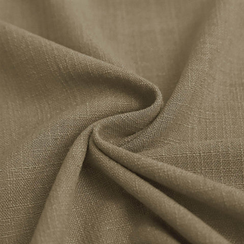 1908 Linen Blend Breathable & Natural Curtain Tab Top - Cololeaf -- #6 Grey Beige