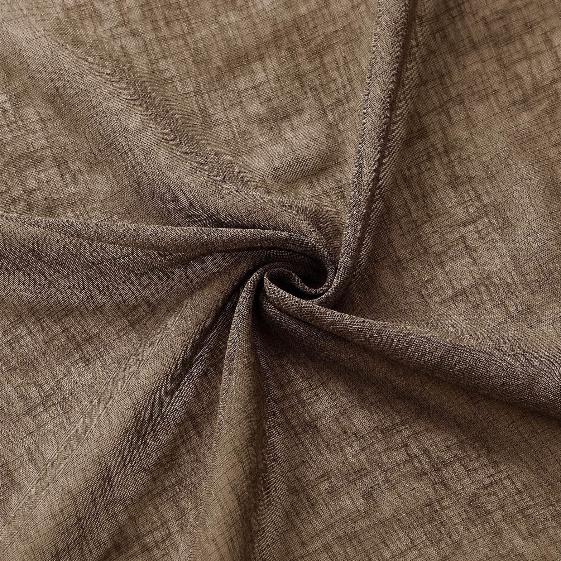 B01 Linen Textured Airy Sheer Curtain Grommet - Cololeaf -- #9 Praline