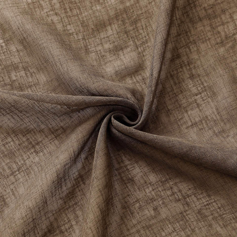 B01 Linen Textured Airy Sheer Curtain Pinch Pleat - Cololeaf -- #9 Praline
