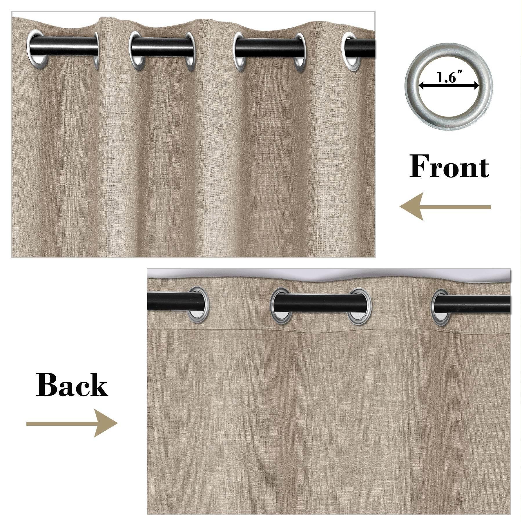 1908 Linen Blend Breathable & Natural Curtain Nickle Grommet - Cololeaf -- #1 Beige White