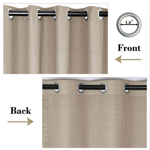 1908 Linen Blend Breathable & Natural Curtain Nickle Grommet - Cololeaf -- #1 Beige White