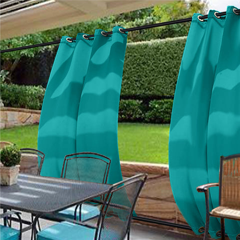 Rose Outdoor Curtains Waterproof Thermal Insulated Blackout Grommets At The Top and Bottom 1 Panel