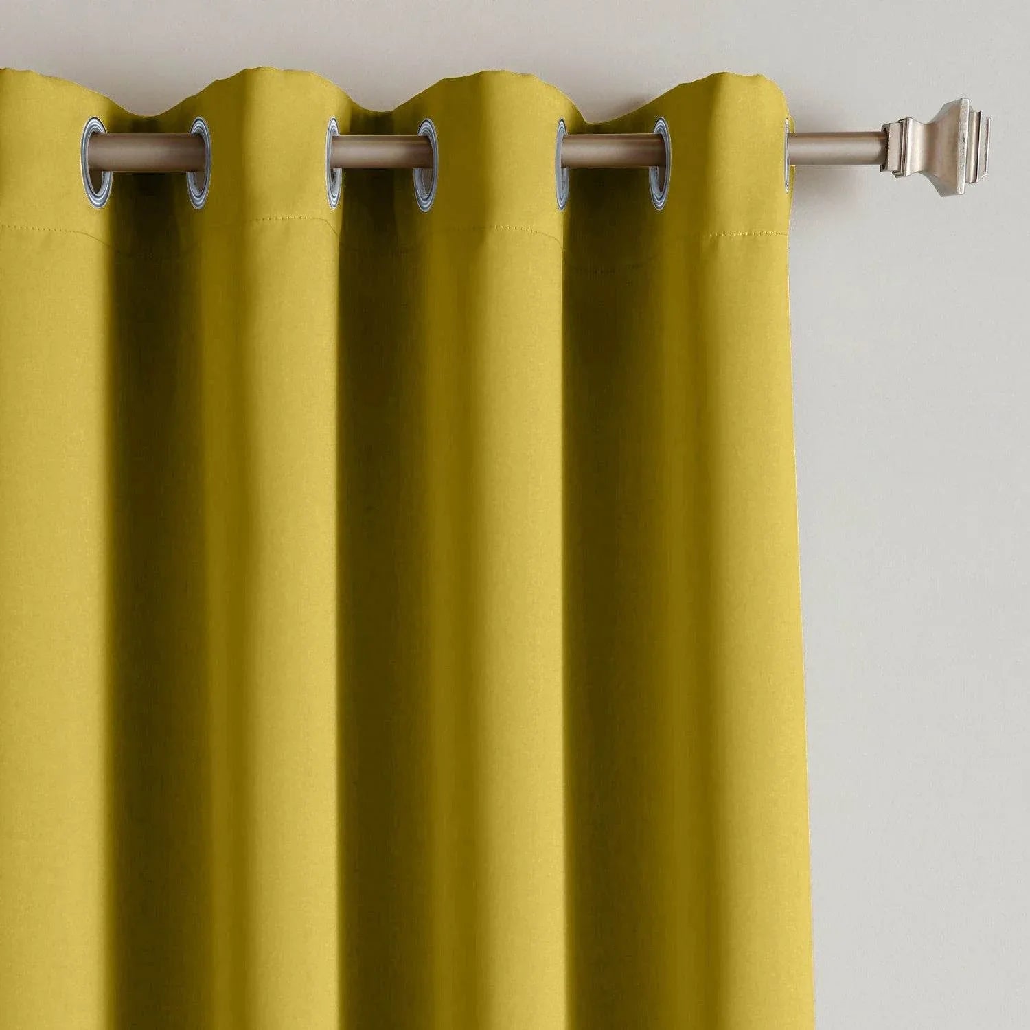 Rose Extra Wide Outdoor Curtains Waterproof Thermal Insulated Blackout Top Grommet - Cololeaf -- Yellow
