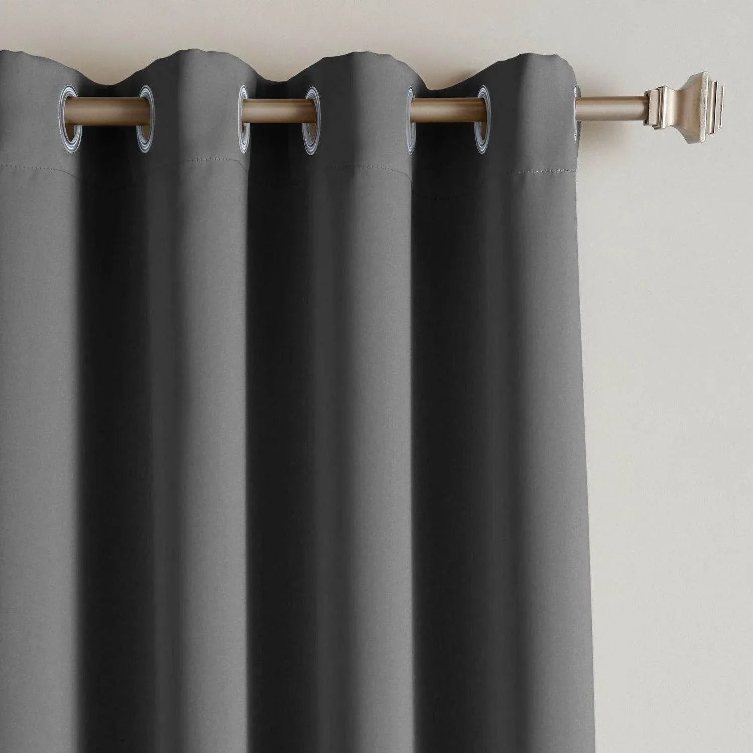 Rose Extra Wide Outdoor Curtains Waterproof Thermal Insulated Blackout Top Grommet - Cololeaf -- Grey