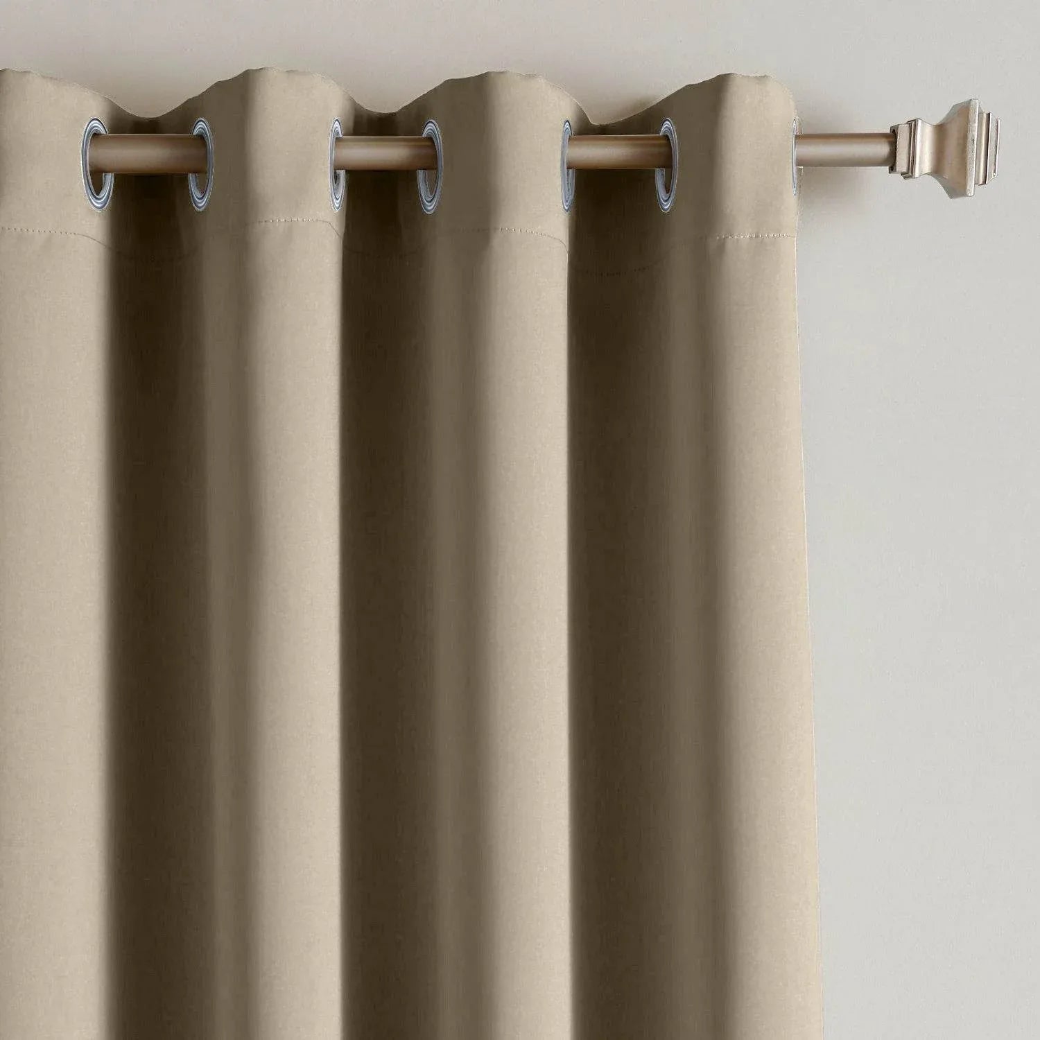 Rose Extra Wide Outdoor Curtains Waterproof Thermal Insulated Blackout Top Grommet - Cololeaf -- Beige