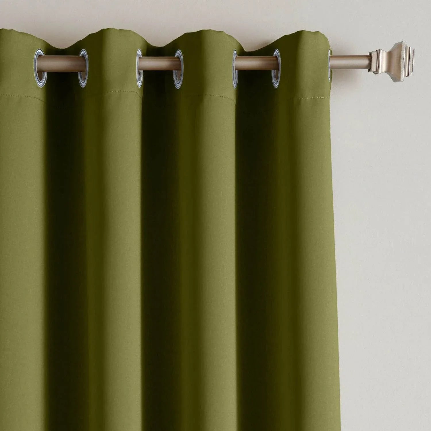 Rose Extra Wide Outdoor Curtains Waterproof Thermal Insulated Blackout Top Grommet - Cololeaf -- Olive
