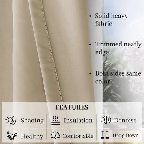 Atlanta Extra Wide Room Darkening Curtains Thermal Insulated Noise Reducing Grommet 1 Panel