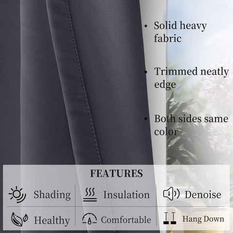 Atlanta Extra Wide Room Darkening Curtains Thermal Insulated Noise Reducing Grommet 1 Panel