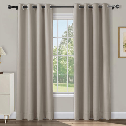 Atlanta Extra Long Room Darkening Curtains Thermal Insulated Noise Reducing Grommet 1 Panel