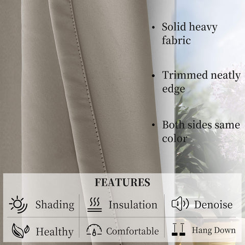 Atlanta Extra Wide Room Darkening Curtains Thermal Insulated Noise Reducing Grommet 1 Panel