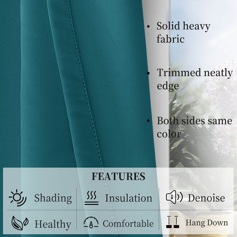 Atlanta Extra Long Room Darkening Curtains Thermal Insulated Noise Reducing Grommet 1 Panel