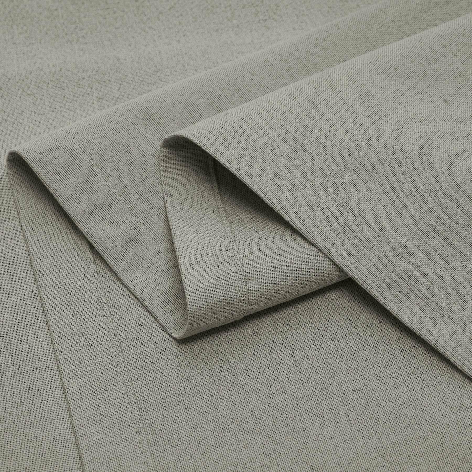 OY66 Ultra-Soft Blackout Double-Sided Lightweight Linen Curtain Grommet - Cololeaf -- #1 Greyish Beige