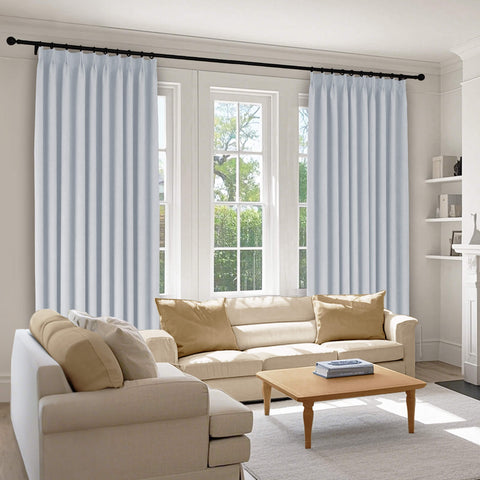 1041 100% Blackout Soft Chenille Linen Blend Curtain Pinch Pleat 1 Panel