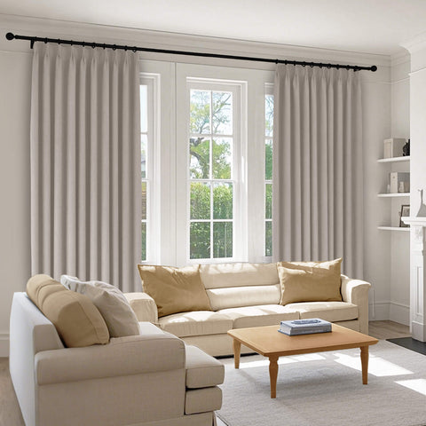 1041 100% Blackout Soft Chenille Linen Blend Curtain Pinch Pleat 1 Panel
