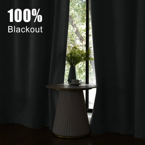 1041 100% Blackout Soft Chenille Linen Blend Curtain Pinch Pleat 1 Panel
