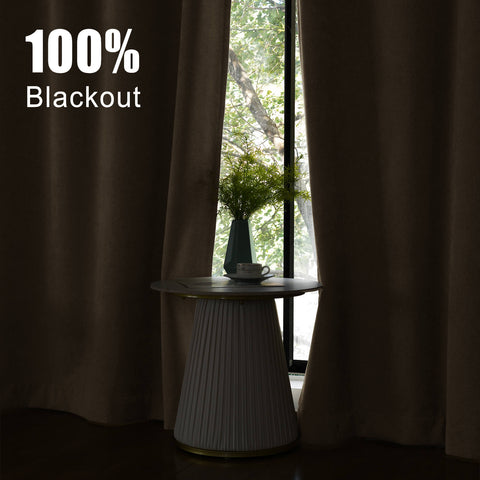 1041 100% Blackout Soft Chenille Linen Blend Curtain Pinch Pleat 1 Panel