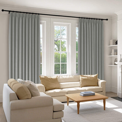 1041 100% Blackout Soft Chenille Linen Blend Curtain Pinch Pleat 1 Panel