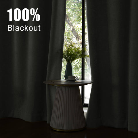1041 100% Blackout Soft Chenille Linen Blend Curtain Pinch Pleat 1 Panel