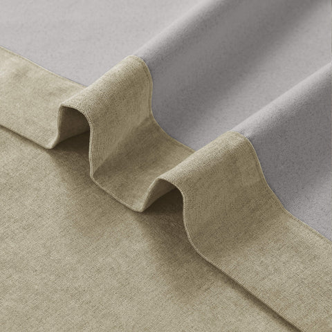 1041 100% Blackout Soft Chenille Linen Blend Curtain Pinch Pleat 1 Panel