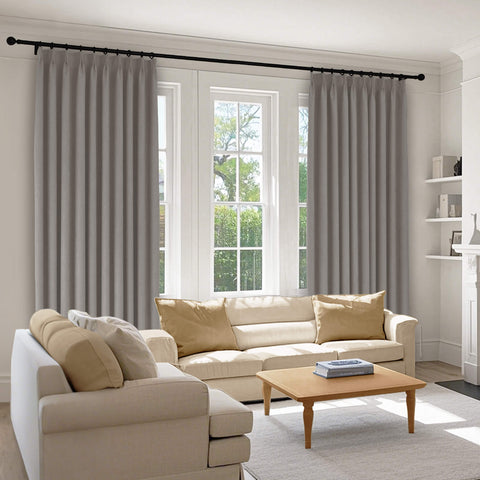 1041 100% Blackout Soft Chenille Linen Blend Curtain Pinch Pleat 1 Panel