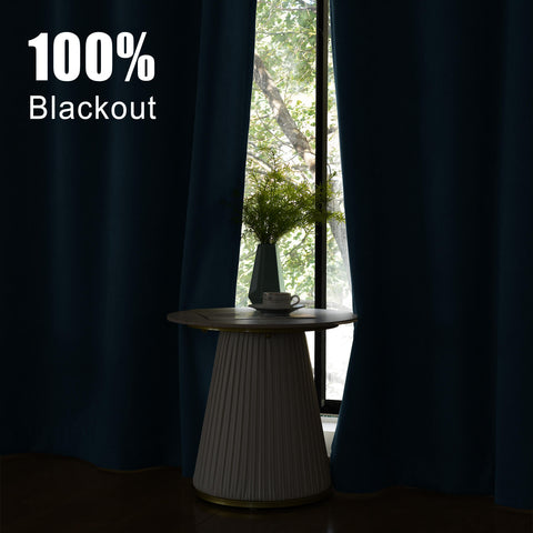 1041 100% Blackout Soft Chenille Linen Blend Curtain Pinch Pleat 1 Panel