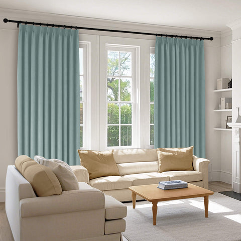 1041 100% Blackout Soft Chenille Linen Blend Curtain Pinch Pleat 1 Panel