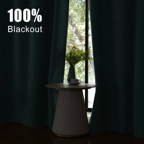 1041 100% Blackout Soft Chenille Linen Blend Curtain Pinch Pleat 1 Panel