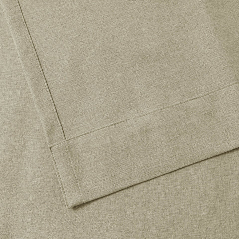 3009 Reversible 100% Blackout Linen Blend Curtain Pinch Pleat 1 Panel