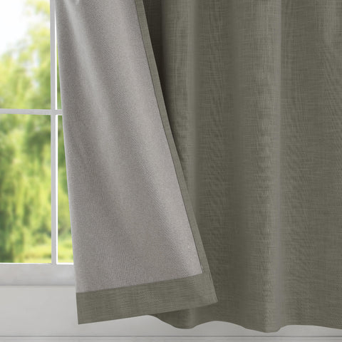 1044 100% Blackout Heavyweight 350GSM Linen Texture Drapes Pinch Pleat 1 Panel