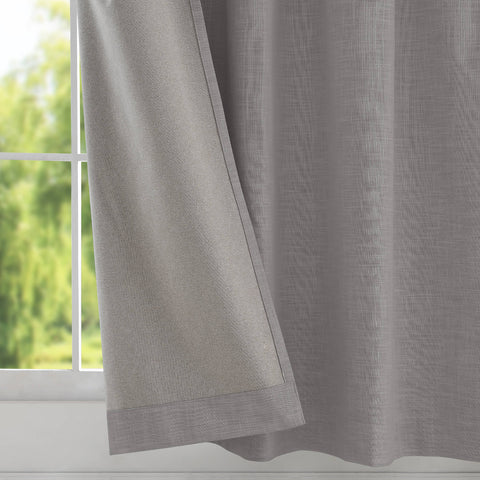 1044 100% Blackout Heavyweight 350GSM Linen Texture Drapes Pinch Pleat 1 Panel