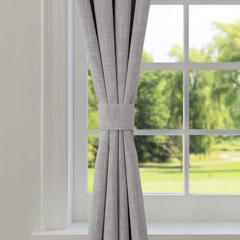 1044 100% Blackout Heavyweight 350GSM Linen Texture Drapes Pinch Pleat 1 Panel