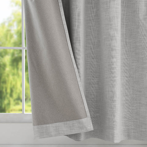 1044 100% Blackout Heavyweight 350GSM Linen Texture Drapes Pinch Pleat 1 Panel