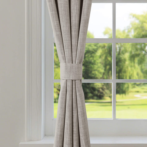 1044 100% Blackout Heavyweight 350GSM Linen Texture Drapes Pinch Pleat 1 Panel