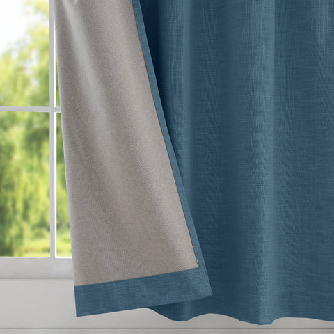 1044 100% Blackout Heavyweight 350GSM Linen Texture Drapes Pinch Pleat 1 Panel