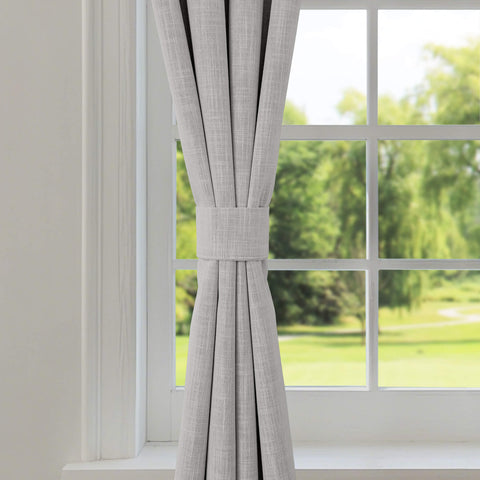 1044 100% Blackout Heavyweight 350GSM Linen Texture Drapes Pinch Pleat 1 Panel