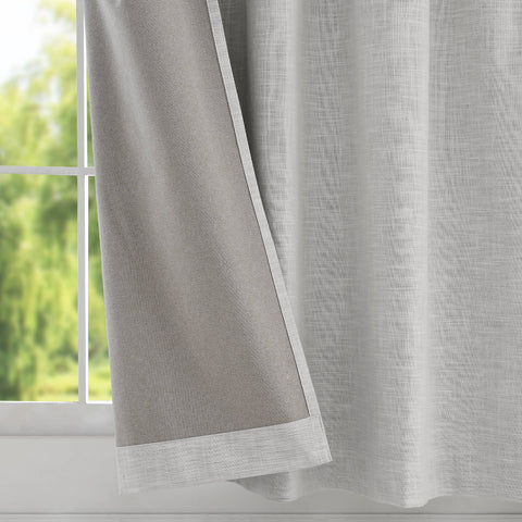 1044 100% Blackout Heavyweight 350GSM Linen Texture Drapes Pinch Pleat 1 Panel