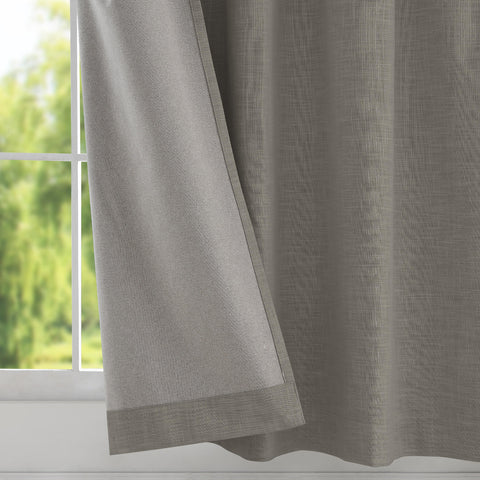 1044 100% Blackout Heavyweight 350GSM Linen Texture Drapes Pinch Pleat 1 Panel