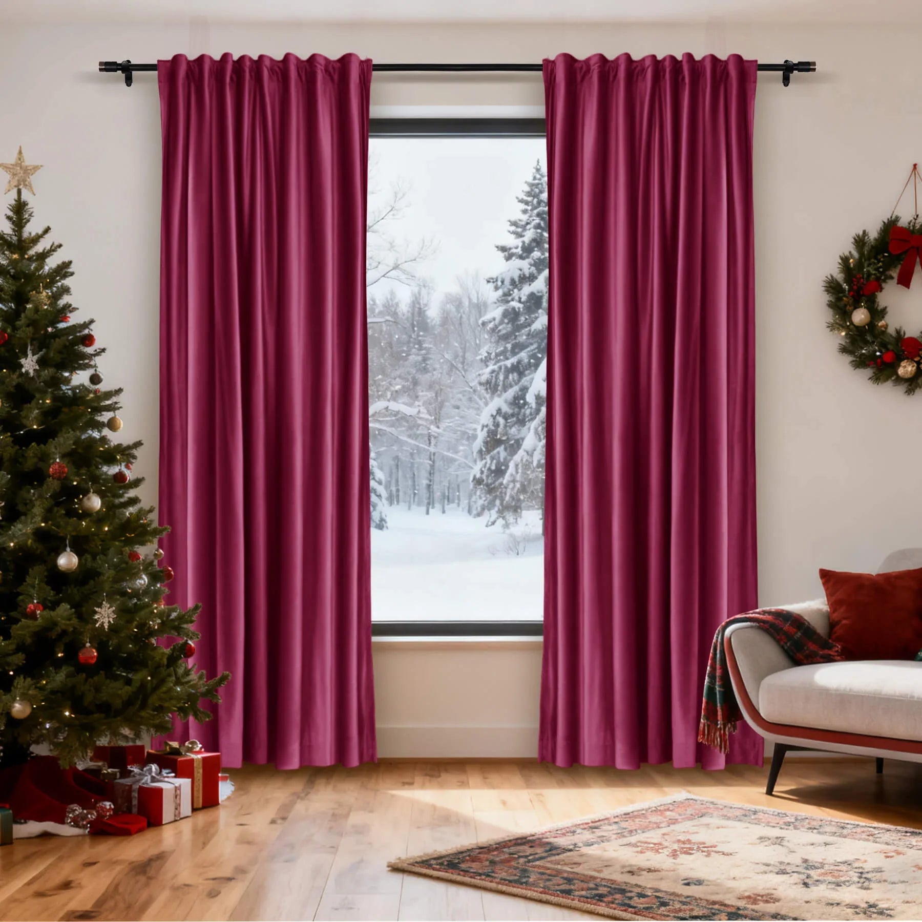 Cololeaf-Christmas-Soft-Luxury-Velvet-Blackout-Drapes-Thermal-Curtains-Burgundy-Red_7 - Cololeaf