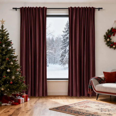 Cololeaf-Christmas-Soft-Luxury-Velvet-Blackout-Drapes-Thermal-Curtains-Burgundy_7 - Cololeaf