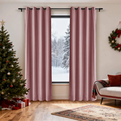 Cololeaf-Christmas-Soft-Luxury-Velvet-Blackout-Drapes-Thermal-Curtains-Coral_5 - Cololeaf
