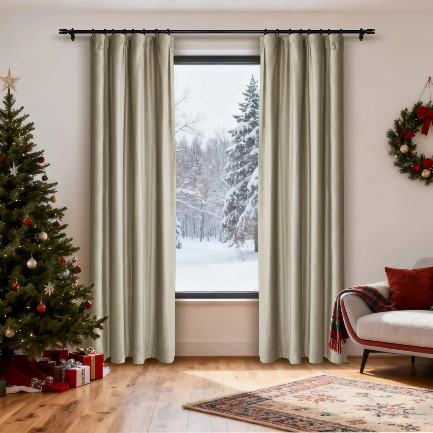 Cololeaf-Christmas-Soft-Luxury-Velvet-Blackout-Drapes-Thermal-Curtains-Gray-Beige_6 - Cololeaf