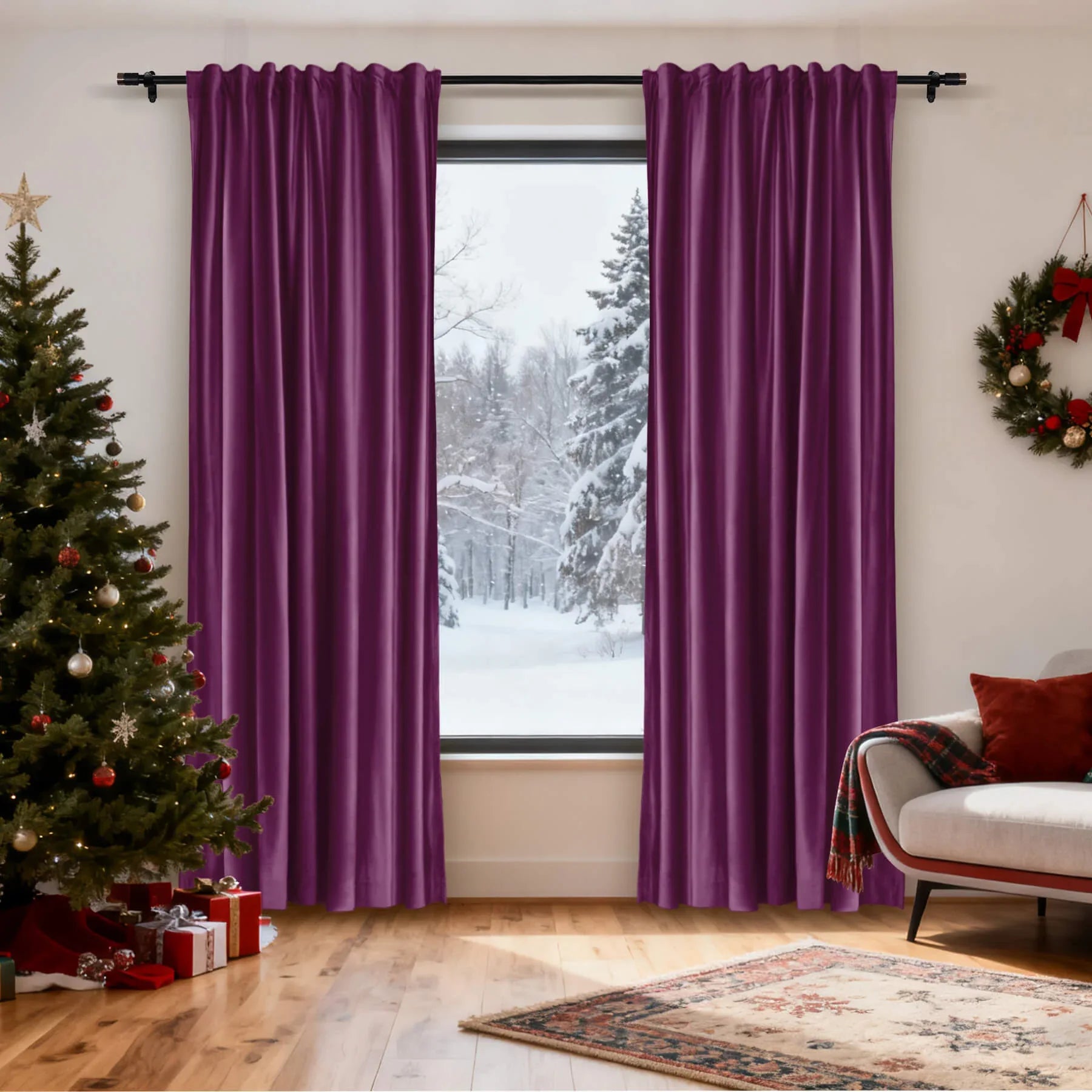 Cololeaf-Christmas-Soft-Luxury-Velvet-Blackout-Drapes-Thermal-Curtains-Purple_7 - Cololeaf