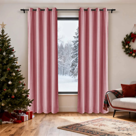 Cololeaf-Christmas-Soft-Luxury-Velvet-Blackout-Drapes-Thermal-Curtains-Rose_5 - Cololeaf