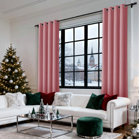 Cololeaf-Christmas-Soft-Luxury-Velvet-Blackout-Drapes-Thermal-Curtains-Rose_8 - Cololeaf