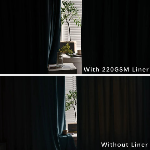 MJ11 Christmas Soft Velvet Blackout Drapes For Bedroom Living Room Holiday Decorations 1 Panel