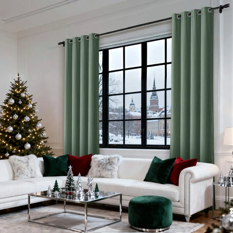 Cololeaf-Christmas-Soft-Luxury-Velvet-Blackout-Drapes-Thermal-Curtains-Teal_8 - Cololeaf